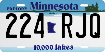 MN license plate 224RJQ