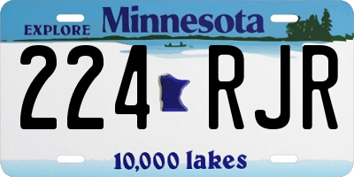 MN license plate 224RJR