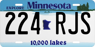 MN license plate 224RJS