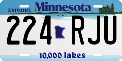 MN license plate 224RJU