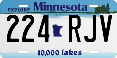 MN license plate 224RJV