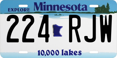 MN license plate 224RJW
