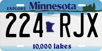 MN license plate 224RJX