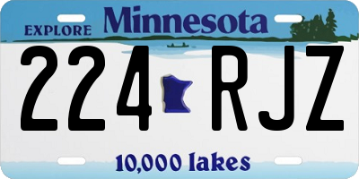 MN license plate 224RJZ