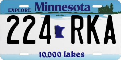MN license plate 224RKA