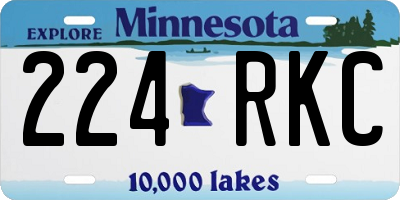 MN license plate 224RKC