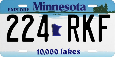 MN license plate 224RKF