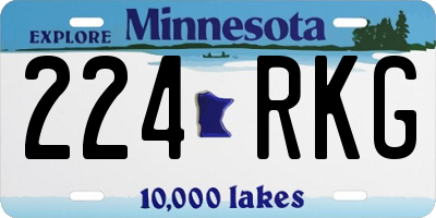 MN license plate 224RKG