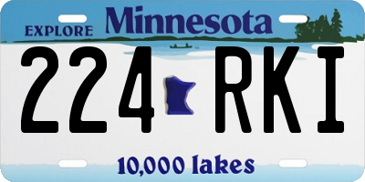 MN license plate 224RKI