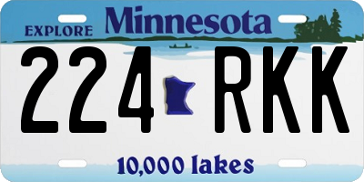 MN license plate 224RKK