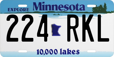 MN license plate 224RKL