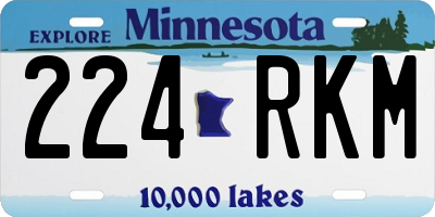 MN license plate 224RKM