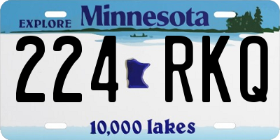 MN license plate 224RKQ
