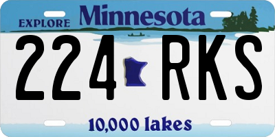 MN license plate 224RKS