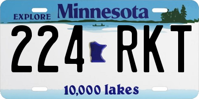 MN license plate 224RKT