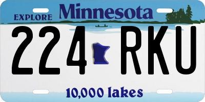 MN license plate 224RKU