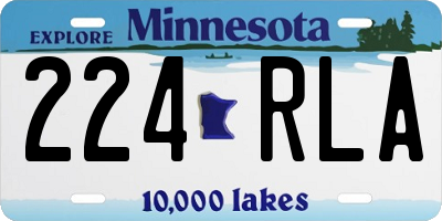 MN license plate 224RLA