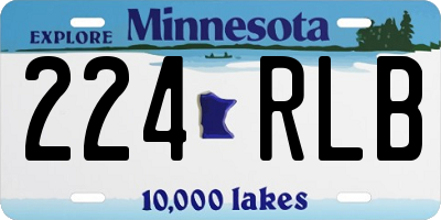 MN license plate 224RLB