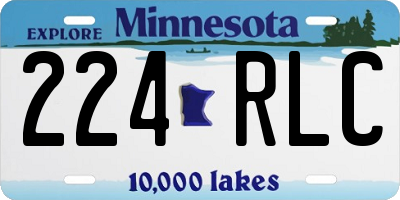 MN license plate 224RLC