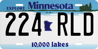 MN license plate 224RLD
