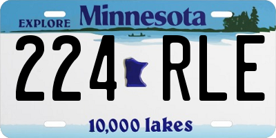 MN license plate 224RLE