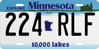 MN license plate 224RLF