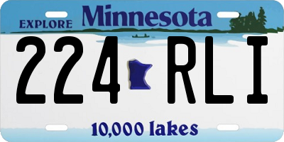 MN license plate 224RLI