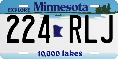 MN license plate 224RLJ