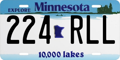 MN license plate 224RLL