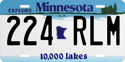 MN license plate 224RLM