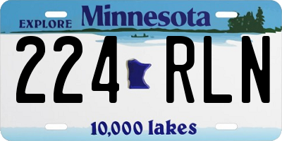 MN license plate 224RLN