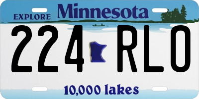MN license plate 224RLO
