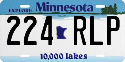 MN license plate 224RLP