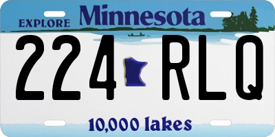 MN license plate 224RLQ