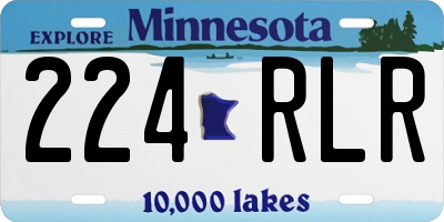 MN license plate 224RLR