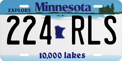 MN license plate 224RLS