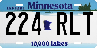 MN license plate 224RLT