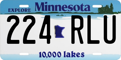 MN license plate 224RLU