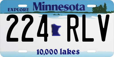 MN license plate 224RLV
