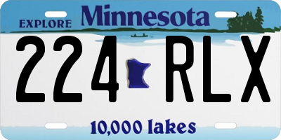 MN license plate 224RLX