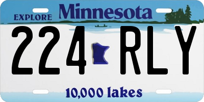 MN license plate 224RLY