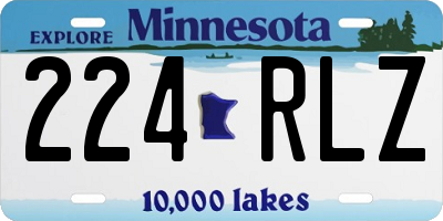MN license plate 224RLZ