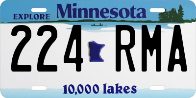 MN license plate 224RMA