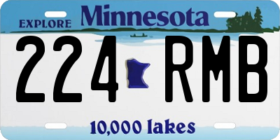 MN license plate 224RMB