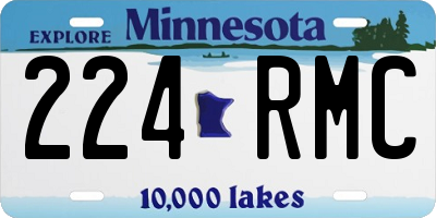 MN license plate 224RMC