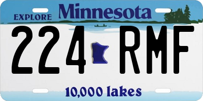 MN license plate 224RMF