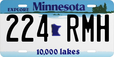 MN license plate 224RMH