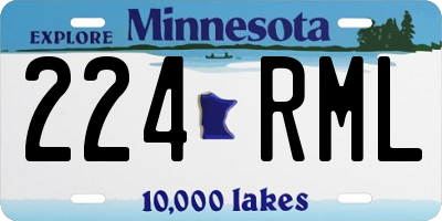 MN license plate 224RML