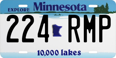 MN license plate 224RMP