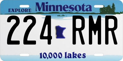 MN license plate 224RMR